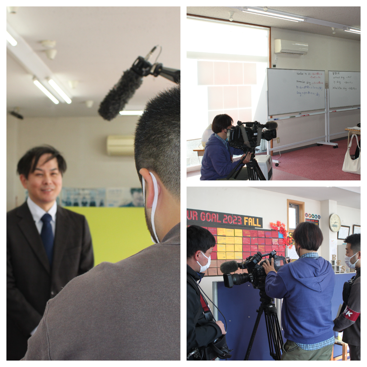 231229　NHKの取材（年末年始猛特訓　あずま教室）